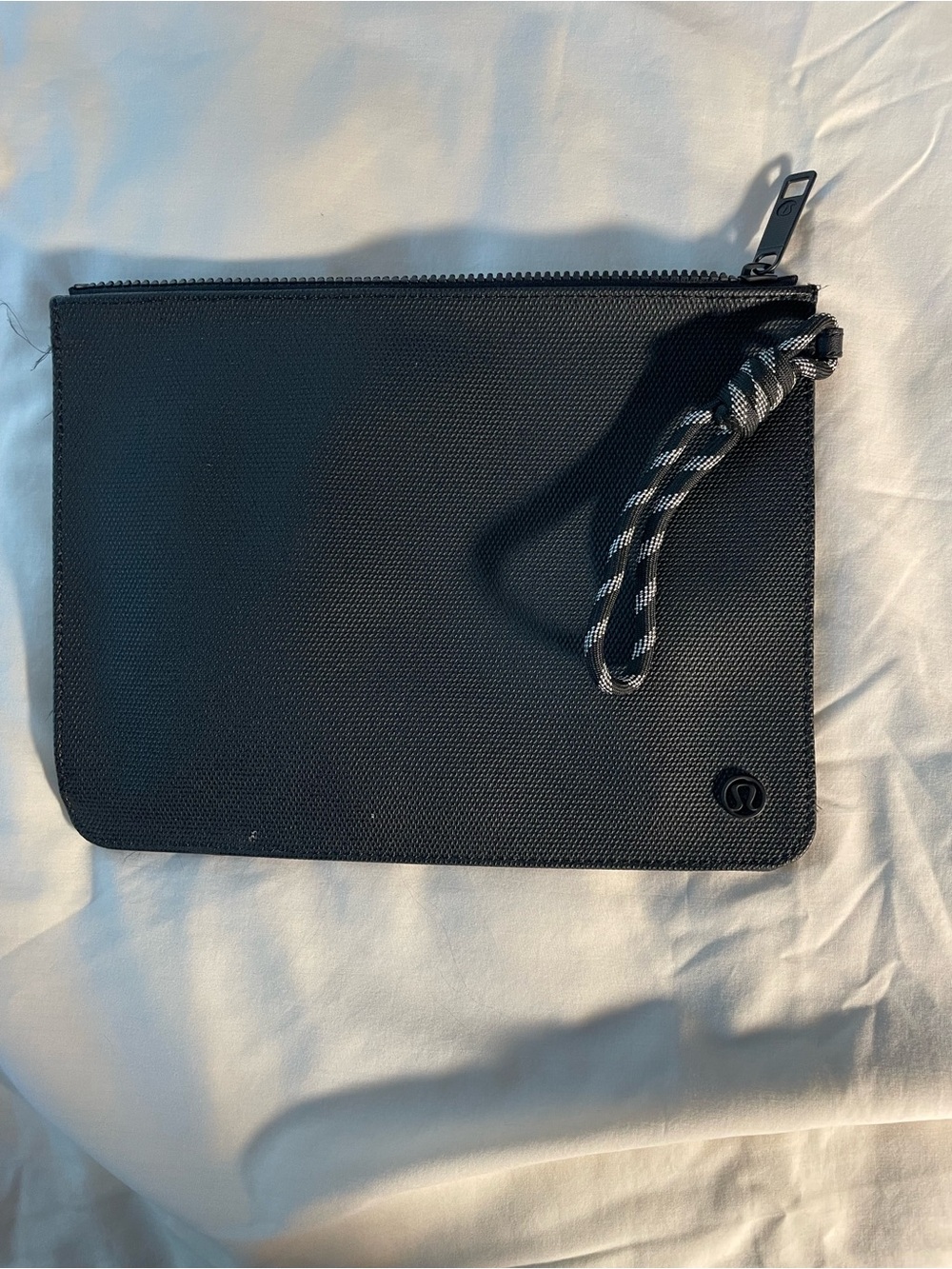 lululemon athletica Black Wrist Pouch with Braided Strap